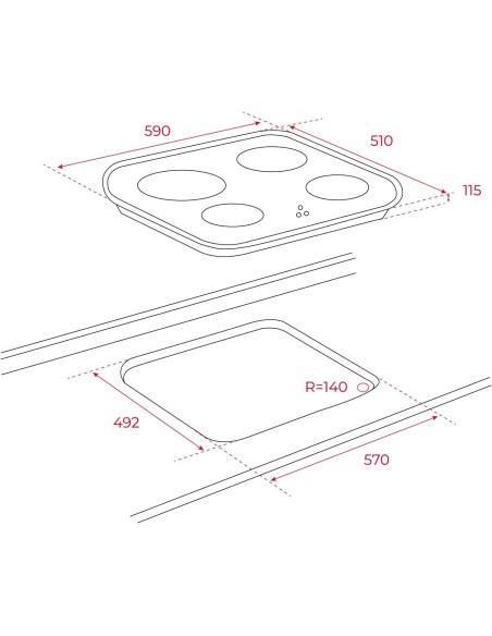 COCINA TEKA CG.1 4G AI AL NATURAL INOX