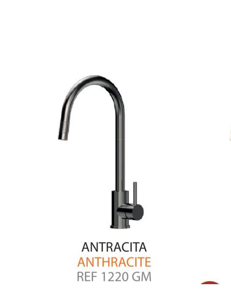 GRIFO FREGADOR EXTENSIBLE COLOR ANTRACITA