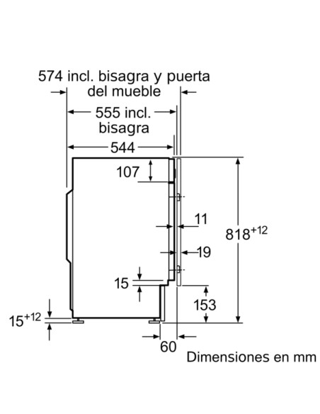 LAVADORA BALAY TOTALMENTE INTEGRABLE DE 8 KG Y 1200 R.P.M BLANCO