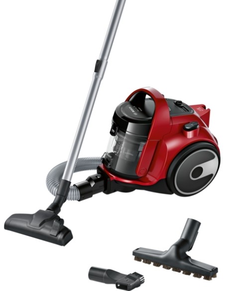 SERIE 2 ASPIRADOR BOSCH SIN BOLSA EN COLOR ROJO