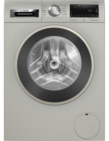 SERIE 6 LAVADORA BOSCH DE CARGA FRONTAL DE 10 KG 1400 R.P.M EN ACERO MATE ANTIHUELLAS