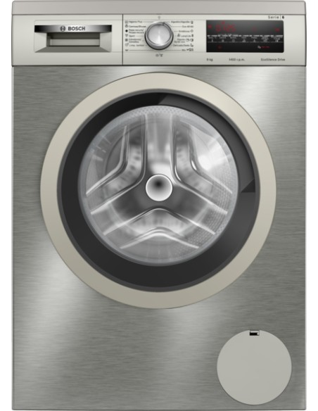 SERIE 6 LAVADORA BOSCH DE CARGA FRONTAL DE 9 KG DE 1400 R.P.M ACERO INOXIDABLE