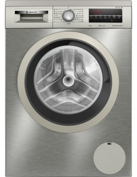 SERIE 6 LAVADORA BOSCH DE CARGA FRONTAL 8 KG 1400 R.P.M. ACERO INOXIDABLE