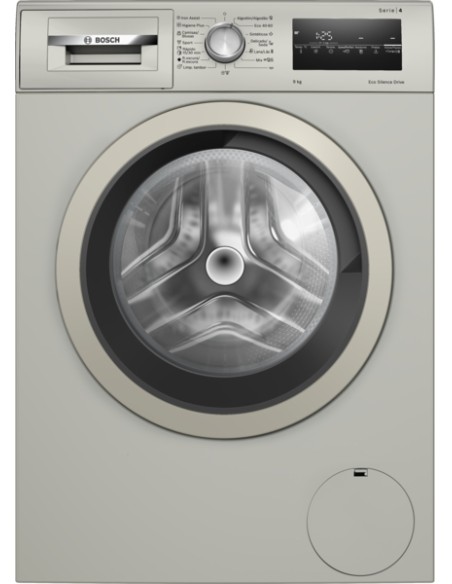 SERIE 4 LAVADORA BOSCH CARGA FRONTAL 9 KG 1400 R.P.M. ACERO MATE ANTIHUELLAS