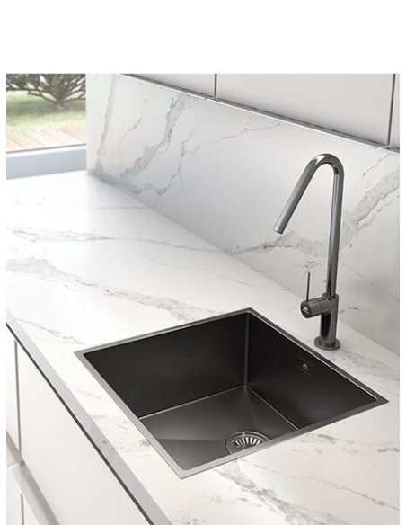 FREGADERO 686 X 457 MM MODELO ZAFIRO COLOR ANTRACITA ACERO INOX.