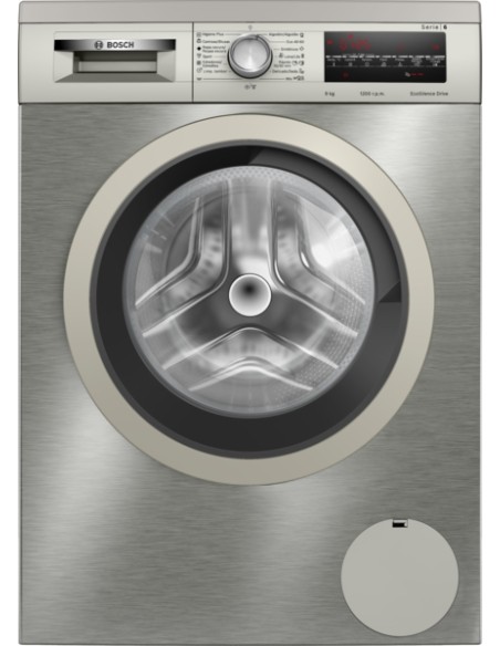 SERIE 6 LAVADORA BOSCH DE CARGA FRONTAL 9 KG 1200 R.P.M. ACERO INOXIDABLE