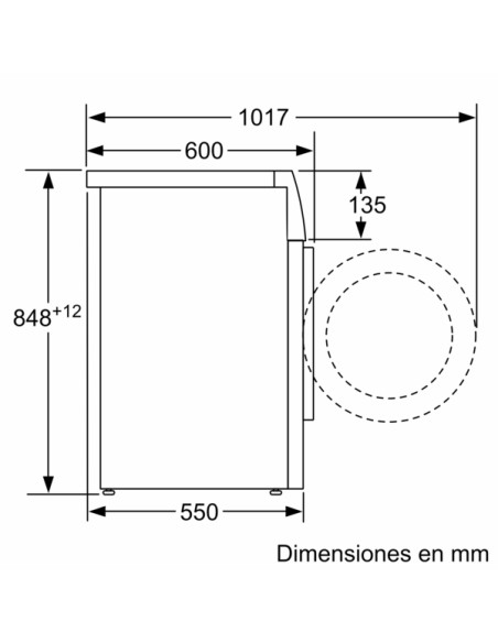 LAVADORA BALAY 8 KG 1200 R.P.M. ACERO MATE ANTIHUELLAS