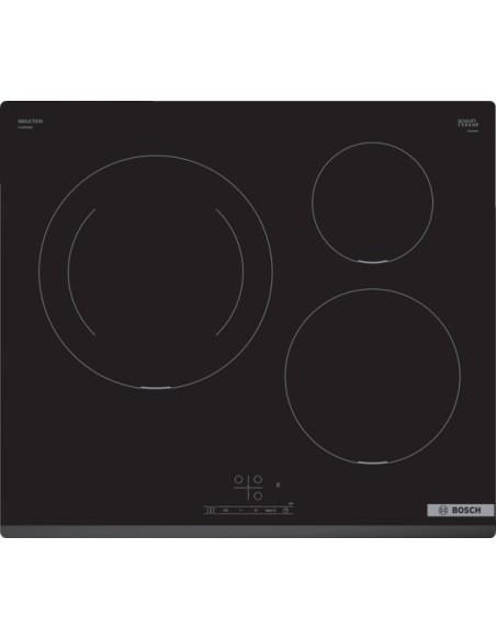 PLACA DE INDUCCION 60cm NEGRO SIN PERFILES SERIE 4 DE BOSCH