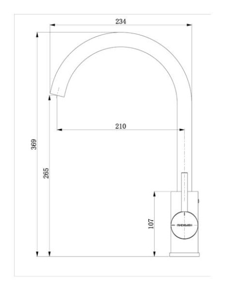 GRIFO FREGADERO MODELO AURA COLOR ANTRACITA MONO MANDO
