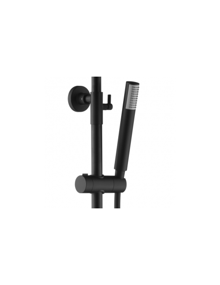 COLUMNA DE DUCHA IMEX MODELO LINE NEGRO MATE MONOMANDO