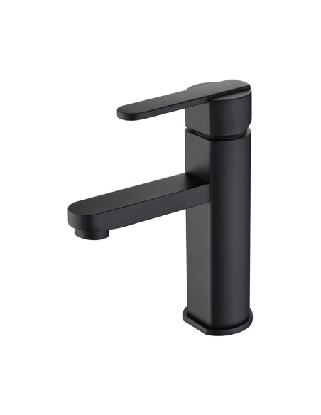 GRIFO MONOMANDO LAVABO IMEX MODELO ROMA NEGRO MATE