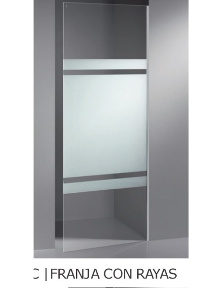 MAMPARA DE DUCHA SERIE NIDIA 3 EN ACABADO NEGRO