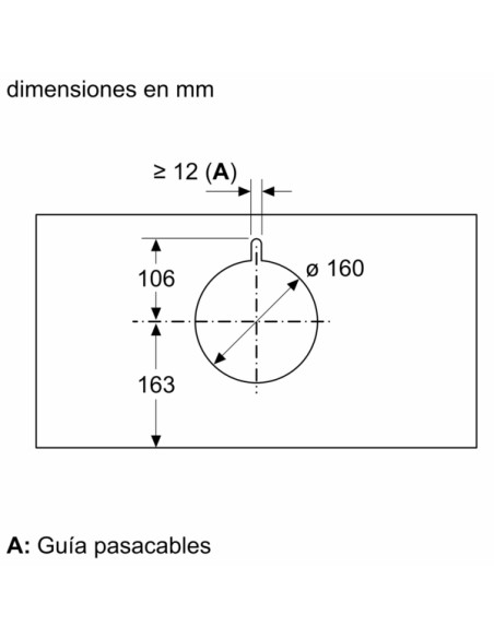 SERIE 6 CAMPANA DECORATIVA BOSCH INTEGRADA 60 CM CRISTAL NEGRO