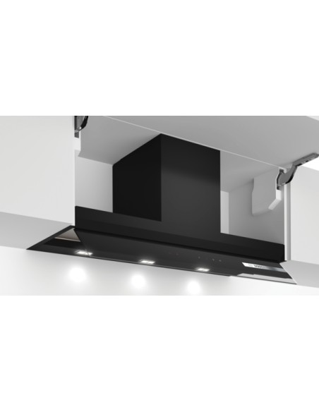 SERIE 6, CAMPANA DECORATIVA BOSCH INTEGRADA  DE 90 CM CRISTAL NEGRO
