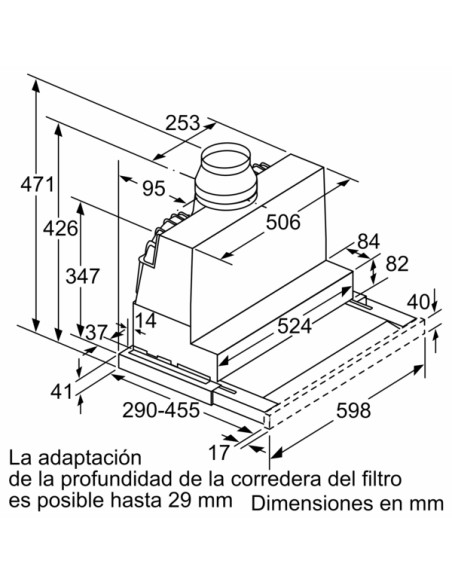 SERIE 4, CAMPANA BOSCH TELESCOPICA DE 60 CM PLATEADO