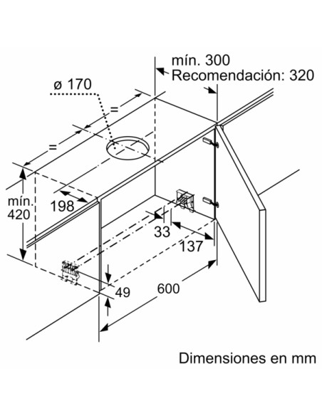 SERIE 4, CAMPANA BOSCH TELESCOPICA DE 60 CM PLATEADO