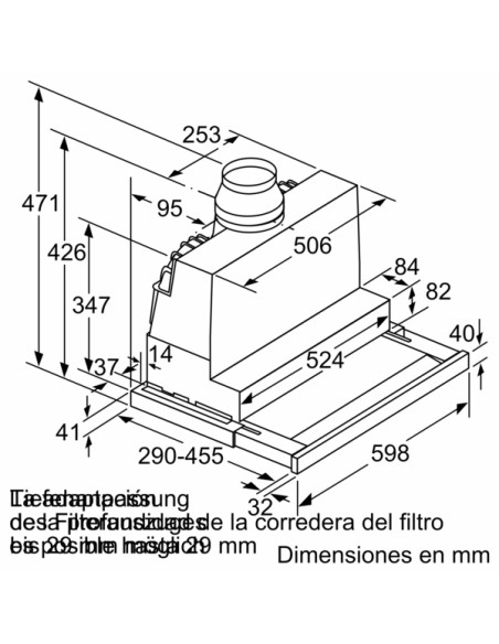 SERIE 8, CAMPANA BOSCH TELESCÓPICA 60 CM ACERO INOXIDABLE