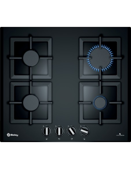 PLACA DE GAS EN CRISTAL TEMPLADO 60cm BALAY