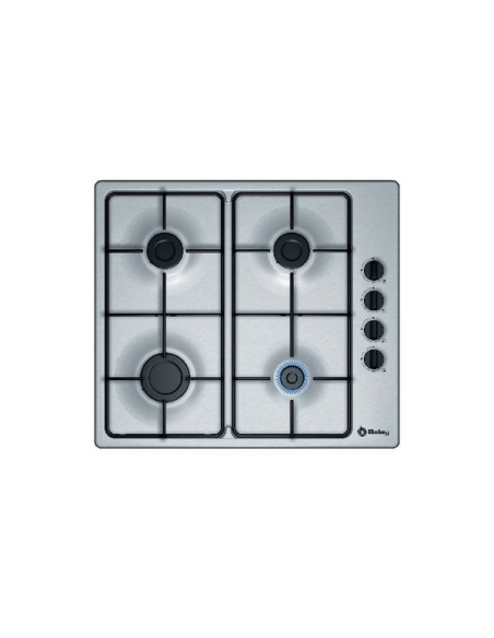 PLACA DE GAS 4 FGOS. EN ACERO 60cm DE BALAY