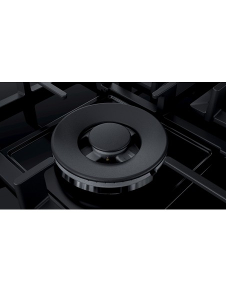 PLACA DE 5 FGOS. A GAS DE VIDRIO TEMPLADO EN NEGRO