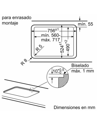 PLACA DE 5 FGOS. A GAS DE VIDRIO...
