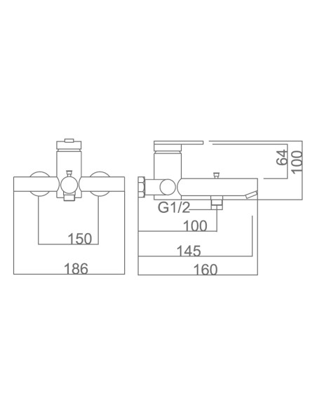 GRIFO DE BAÑERA/DUCHA MODELO ROMA DE IMEX