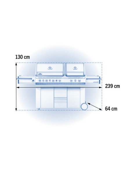 BARBACOA NAPOLEON PRESTIGE 825 EN ACERO INOXIDABLE
