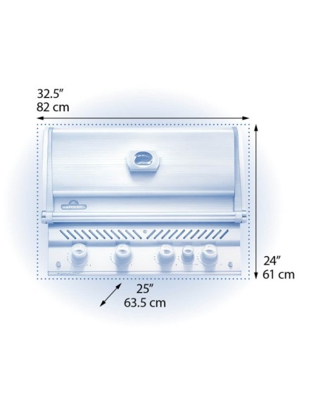 BARBACOA PRESTIGE PRO 500 EN ACERO INOX. EMPOTRADA