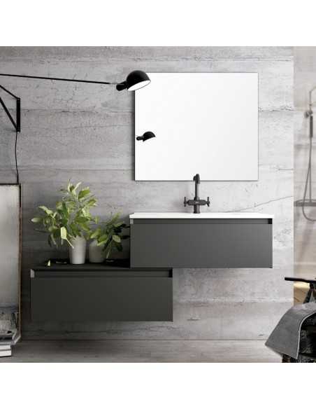 CONJUNTO MUEBLE DE BAÑO CON LAVABO DE UN SENO MAS CAJON MODELO VICTORIA