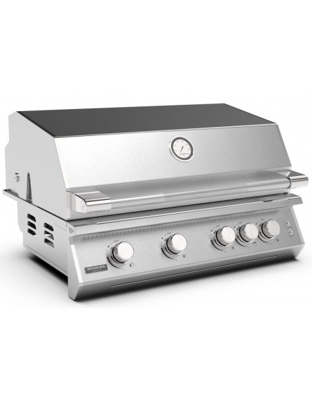 BARBACOA GAS ENCASTRABLE FUSION 400RS EN ACERO INOX.