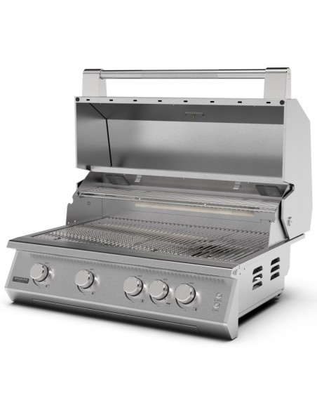 BARBACOA GAS ENCASTRABLE FUSION 400RS EN ACERO INOX.