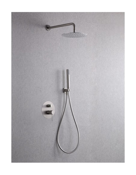 CONJUNTO DE DUCHA EMPOTRADO MONOMANDO MODELO LINE DE IMEX CROMO