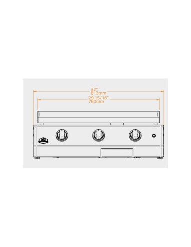 PLANCHA GAS INOX 30 PLANCHA GAS INOX 30