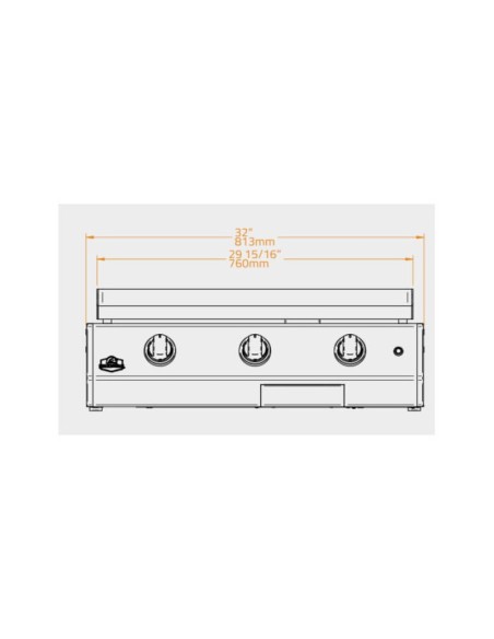 PLANCHA GAS INOX 30