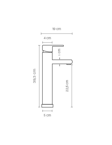 GRIFO LAVABO CAÑO ALTO MODELO ELISEO