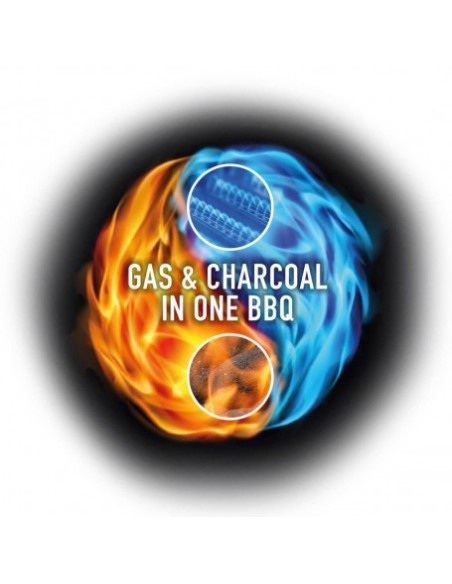 BARBACOA HÍBRIDA ENCASTRABLE CON 4 QUEMADORES