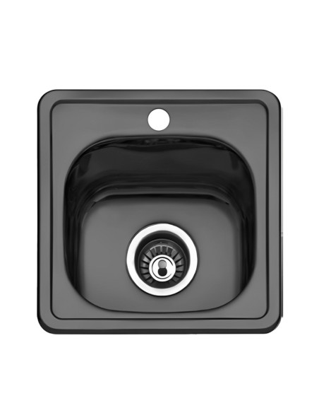 FREGADOR DE UN SENO EN NEGRO MODELO ZURICH