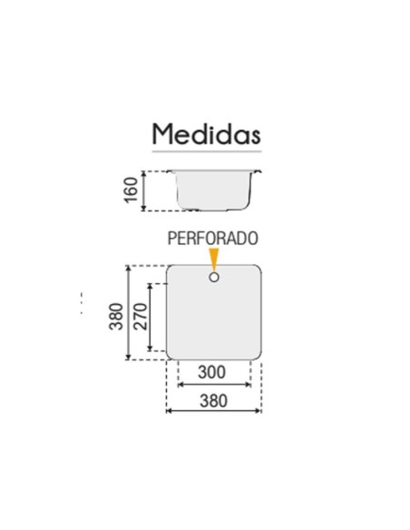 FREGADOR DE UN SENO EN NEGRO MODELO ZURICH