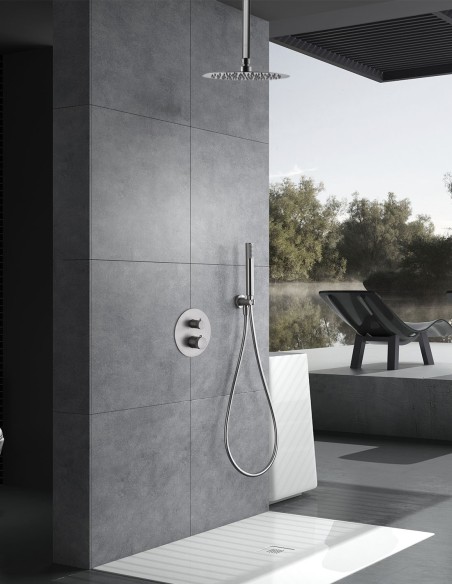 CONJUNTO DE DUCHA TERMOSTATICO EMPOTRAR MODELO TOP DE IMEX