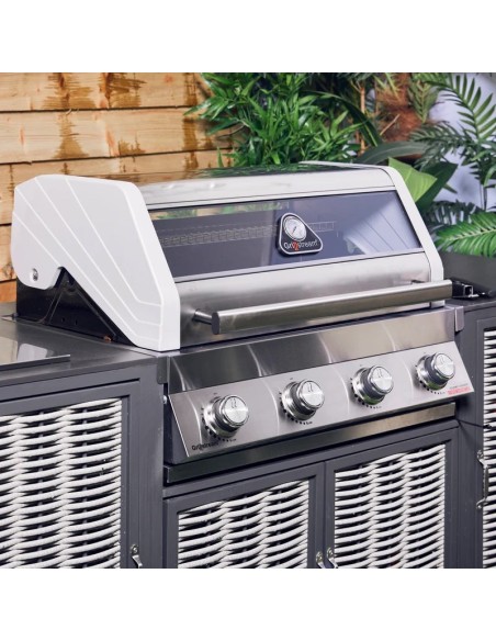 BARBACOA HÍBRIDA ENCASTRABLE CON 4 QUEMADORES