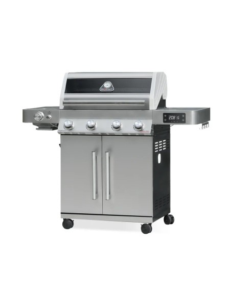 BARBACOA HIBRIDA DE 4 QUEMADORES EN ACERO INOXIDABLE