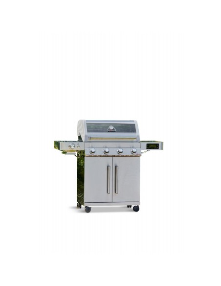BARBACOA HIBRIDA DE 4 QUEMADORES EN ACERO INOXIDABLE