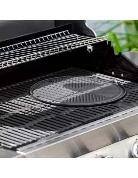 BARBACOA HIBRIDA ENCASTRABLE DE 6 QUEMADORES EN ACERO INOX.