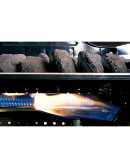 BARBACOA HIBRIDA ENCASTRABLE DE 6 QUEMADORES EN ACERO INOX.