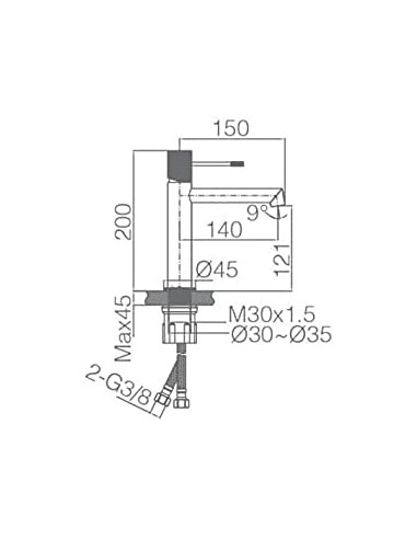 GRIFO LAVABO MONOMANDO MODELO LINE DE...